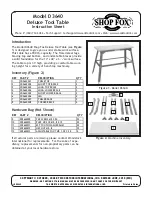 Woodstock Shop FoxD3640 Instruction Sheet предпросмотр