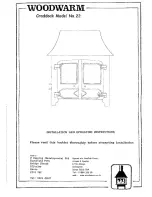 Preview for 1 page of Woodwarm Stoves Craddock 22 Installation And Operating Instructions Manual