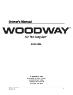 Woodway DESK-MILL Owner'S Manual preview
