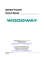 Woodway Split-Belt Owner'S Manual preview