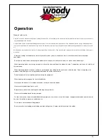 Preview for 21 page of Woody 130 HD Operator'S Manual