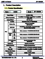 Предварительный просмотр 3 страницы WoongJin AP-1004AH Service Manual