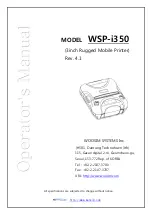 Woosim Systems WSP-i350 Operator'S Manual предпросмотр