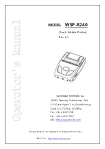 Preview for 1 page of Woosim Systems WSP-R240 Operator'S Manual