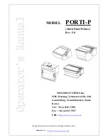 WOOSIM PORTI-P Operator'S Manual preview