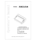 Preview for 1 page of WOOSIM PORTI-P340 Operator'S Manual