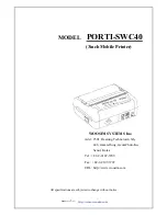 WOOSIM PORTI-SWC40 Operator'S Manual preview