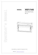 WOOSIM WSP-P440 Operator'S Manual preview