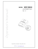 WOOSIM WSP-SM40 Operator'S Manual preview