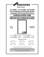 Worcester 14/19CBi Installation And Servicing Instructions preview