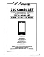 Worcester 240 Combi RSF Installation And Servicing Instructions preview