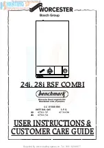 Worcester GREENSTAR 24i junior User Instructions & Customer Care Manual preview