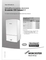 Worcester Greenstar CDi Compact ErP User Instructions preview