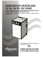 Worcester Greenstar Heatslave 12/18kW User Instructions & Customer Care Manual preview