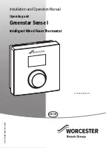 Предварительный просмотр 1 страницы Worcester Greenstar Sense I Installation And Operation Manual