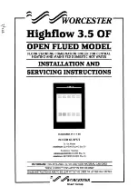 Preview for 1 page of Worcester Highflow 3.5 OF Installation And Servicing Instructions