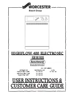 Preview for 1 page of Worcester Highflow 400 Electronic Series User Instructions