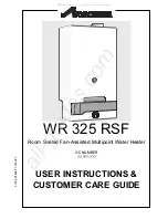 Предварительный просмотр 1 страницы Worcester WR 325 RSF User Instructions & Customer Care Manual