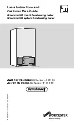 Worcester ZB 7-27 HE Users Instructions And Customer Care Manual preview