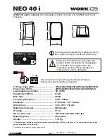 Предварительный просмотр 2 страницы Work CA NEO 40i User Manual