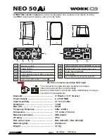 Предварительный просмотр 6 страницы Work CA NEO 40i User Manual