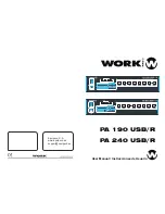 Work Pro Pa 190 USB User Manual preview