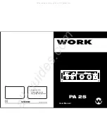 Work Pro PA 25 User Manual preview