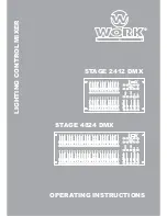 Work Pro Stage 2412 DMX Operating Instructions Manual предпросмотр