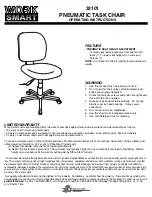 Preview for 1 page of Work Smart Pneumatic Task Chair Operating Instructions