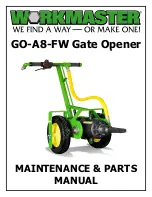 WORKMASTER GO-A8-FW Maintenance & Parts Manual preview