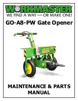 Preview for 1 page of WORKMASTER GO-A8-PW Maintenance & Parts Manual