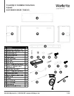 Workrite Ergonomics Advent ADV 6030 Series Assembly/Installation Instructions preview