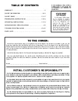 Preview for 2 page of Worksaver 614HC Owner'S/Operator'S Manual