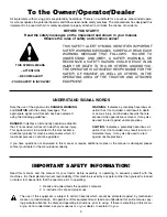 Preview for 4 page of Worksaver 614HC Owner'S/Operator'S Manual