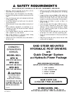 Preview for 42 page of Worksaver HPD-16 HSS Owner'S And Operator'S Manual