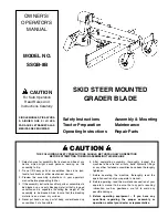 Preview for 1 page of Worksaver SSGB-8B Owner'S/Operator'S Manual