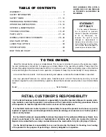 Preview for 3 page of Worksaver SSGB-8B Owner'S/Operator'S Manual