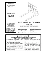 Worksaver SSPF-3748 Owner'S/Operator'S Manual preview