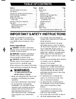 Preview for 2 page of Workshop WS0400SS Owner'S Manual