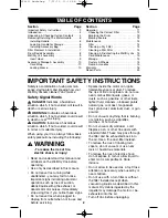 Preview for 2 page of Workshop WS1200SS0 Owner'S Manual