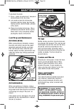 Предварительный просмотр 18 страницы Workshop WS1200VAEX Owner'S Manual