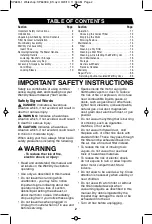 Preview for 2 page of Workshop WS1600SS Owner'S Manual