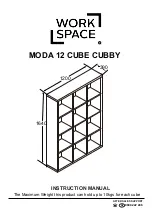 Workspace Moda 12 Cube cubby Instruction Manual preview