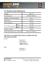 Preview for 28 page of Workzone Titanium+ BL20AL Instruction Manual