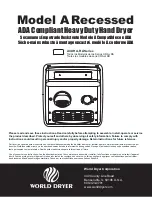 Preview for 17 page of World Dryer DXRA Series Manual