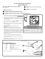 Предварительный просмотр 1 страницы World Dryer Global GX Series Owner'S Manual