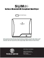 World Dryer SLIMdri L48 Series Manual preview