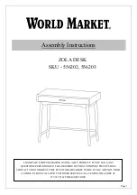 Preview for 1 page of World Market 556202 Assembly Instructions Manual