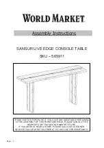 Preview for 1 page of World Market 565911 Assembly Instructions