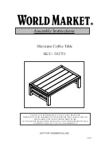 Preview for 1 page of World Market 582731 Assembly Instructions Manual